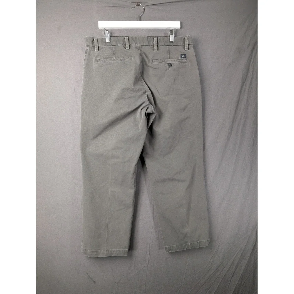 Dockers Mens Smart 360 Flex Khaki Chino Pants Grey W36 L29 39983-0004